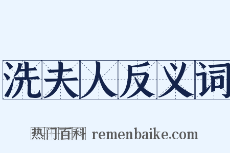 洗夫人反义词是什么意思的图片